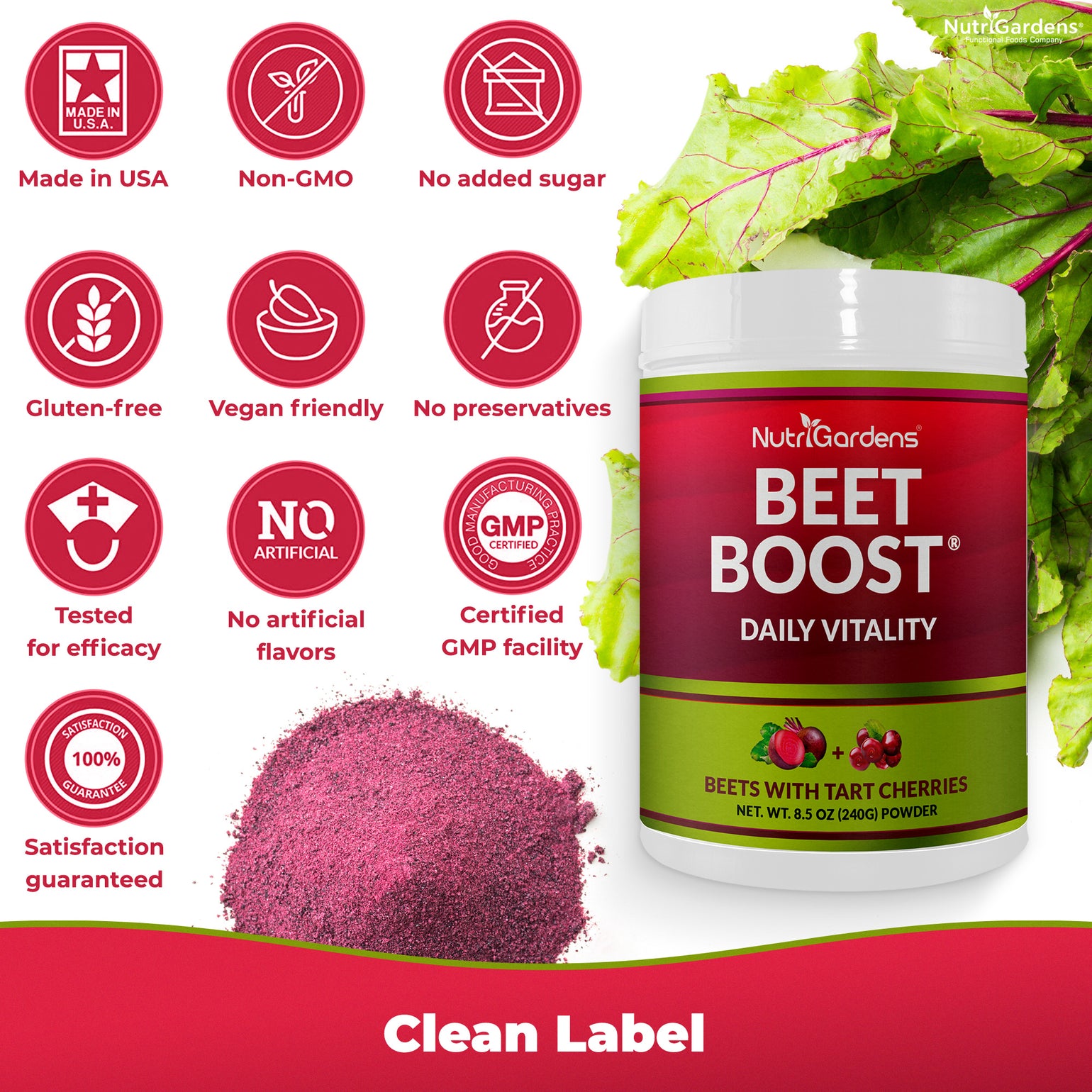 BEET BOOST® Best Beet Root Powder Nutrigardens NutriGardens